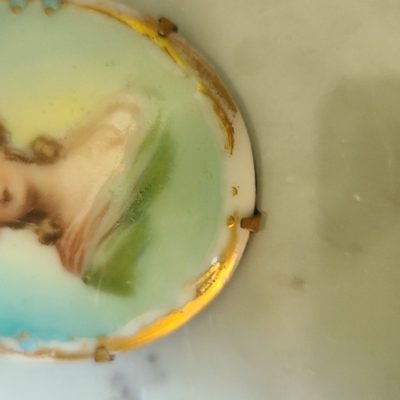 Ceramic Portrait Brooch